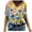 Yellow, variant on OAVQHLG3B Women's Summer Short Sleeve Tunic Tops V Neck Colorful Floral Printed Tees Shirt Casual Comfy Blouses Tops