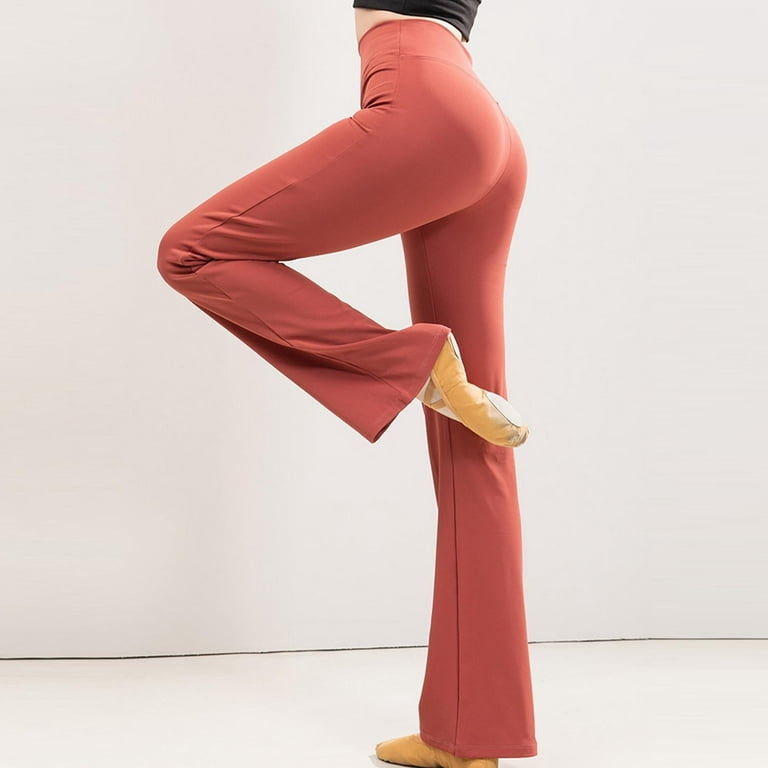 JWZUY Women's Black Flare Yoga Pants for Women, High Waisted Soft Bootcut  Leggings Athletic Pants Orange S 