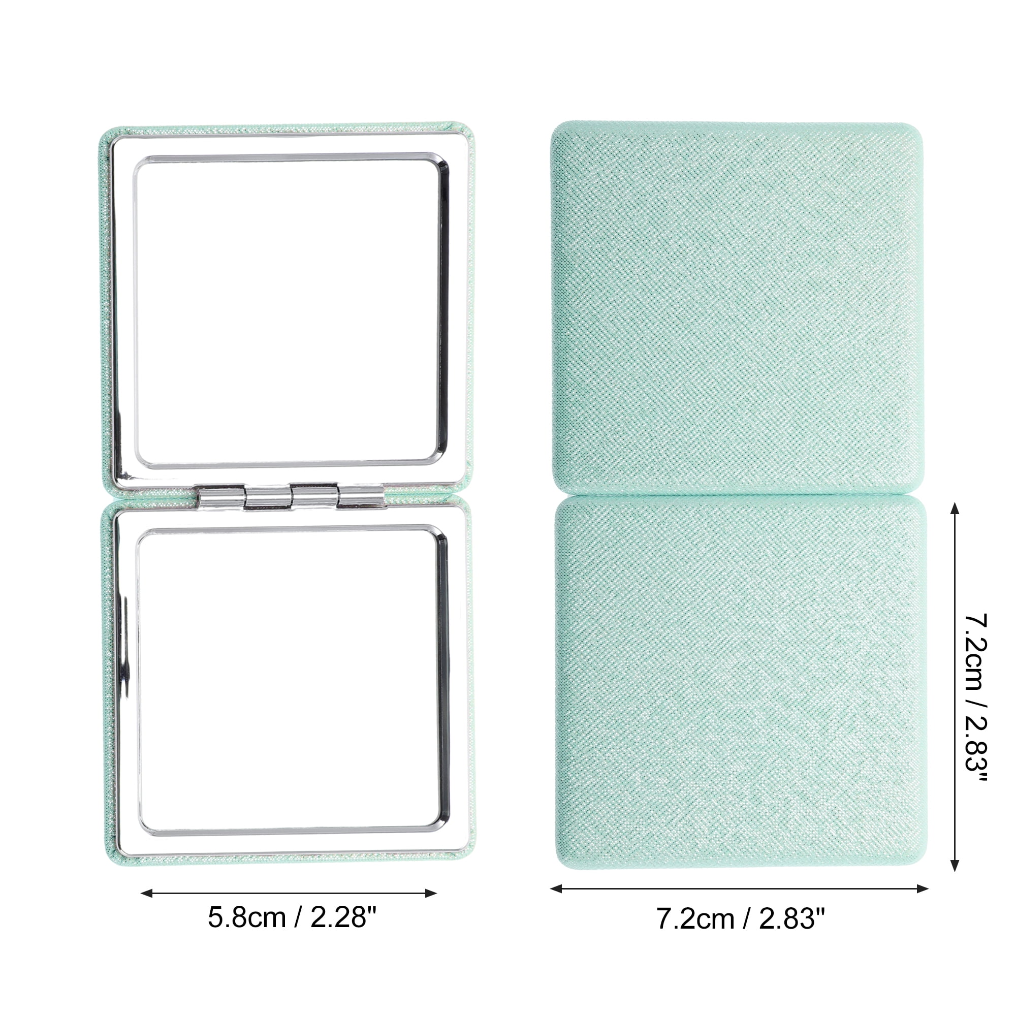 Unique Bargains 1pc Square Makeup Mirror for Personal Grooming Green