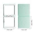 thumbnail image 2 of Unique Bargains 1 Pc Square Makeup Mirror for Travel Vacation Green PU ABS Glass, 2 of 5