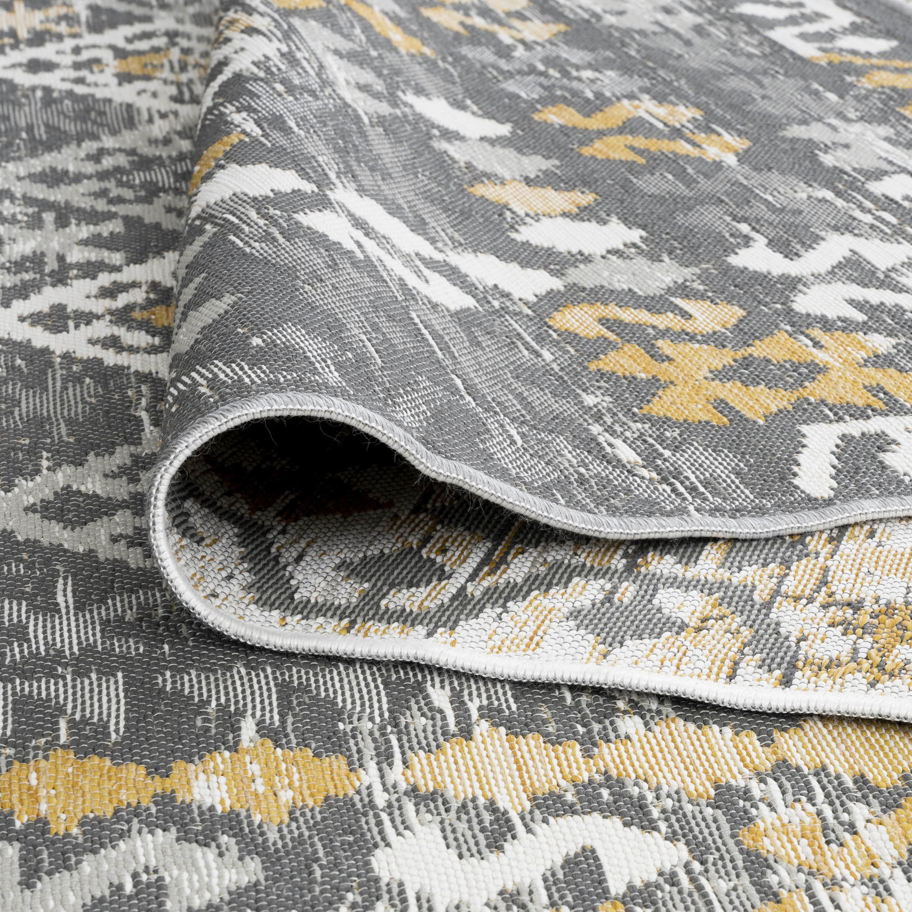 Bliss Rugs Morroccan Indoor Outdoor Rug Reversible Runner Rug for Patio, Hallway, Entryway, Deck, Cream ,2' x 8'