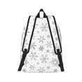 thumbnail image 2 of Naloa Snowflake Minimalist Canvas Backpack for Men Women Rucksack Casual Travel Daypack College Tote Satchel Bookbag for Teens-Small, 2 of 7