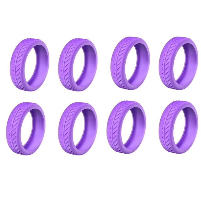 1/4/8 Pcs Housse en Silicone pour Roues de Valise, Housse de Protection pour Roues de Valise, Garde-Roues, Accessoires pour Bagage Cabine, Housse de Roues pour Réduire le Bruit, Violet, 8 Pcs