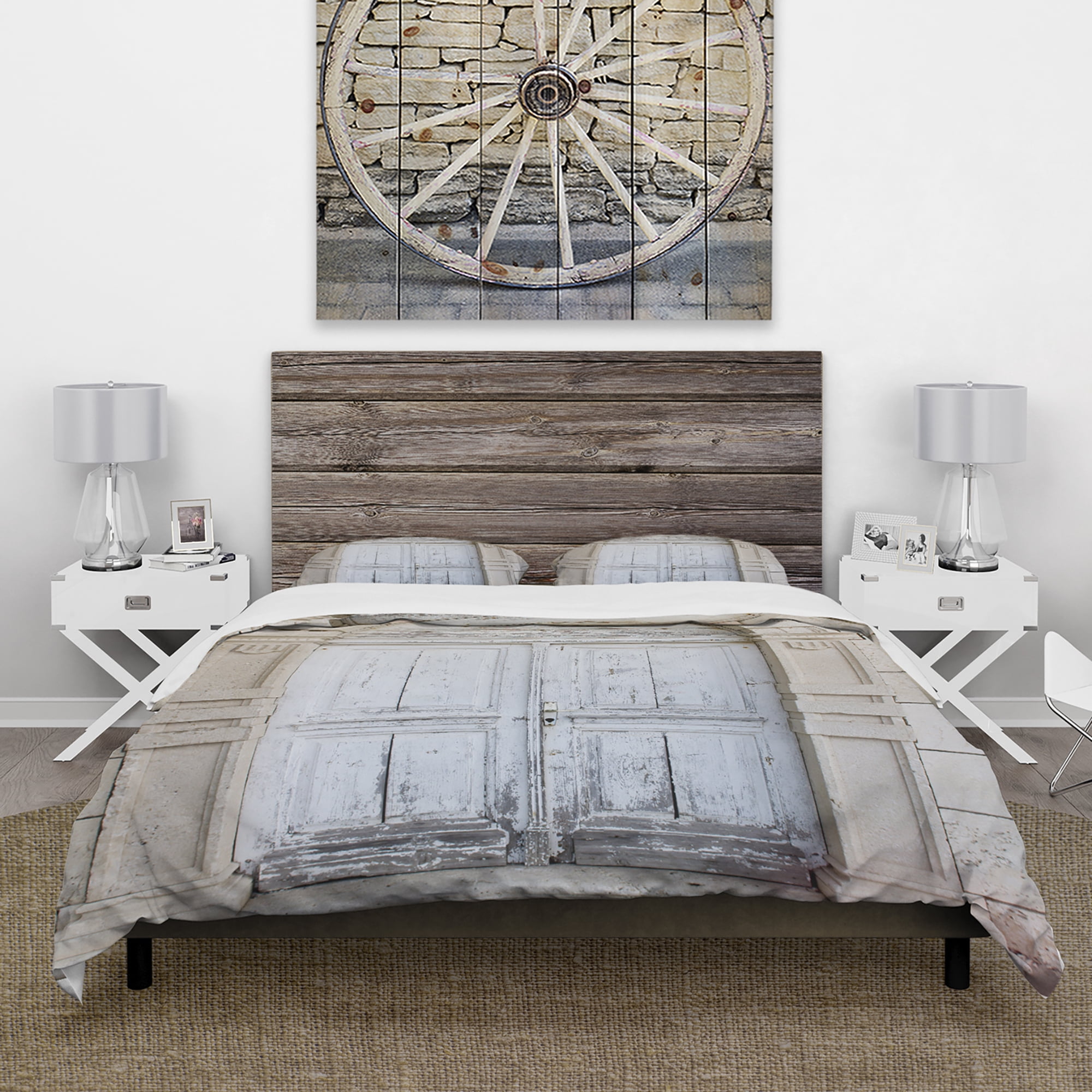 Designart 'Vintage Italian Door' Vintage Duvet Cover Set