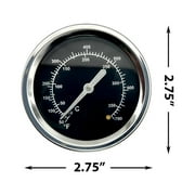 Nexgrill Universal 2.75 Analog Grill Temperature Gauge – Stainless Steel BBQ Thermometer for Outdoor Grilling, Smoking, and Cooking – 530-0069