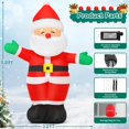 thumbnail image 3 of GOOSH Christmas Inflatables 5 FT Christmas Santa Inflatables with LED Lights, Cute Santa Claus Inflatable Blow Up Santa, Outdoor Christmas Decorations Clearance Blowup Santa Clause for Xmas Holiday, 3 of 7