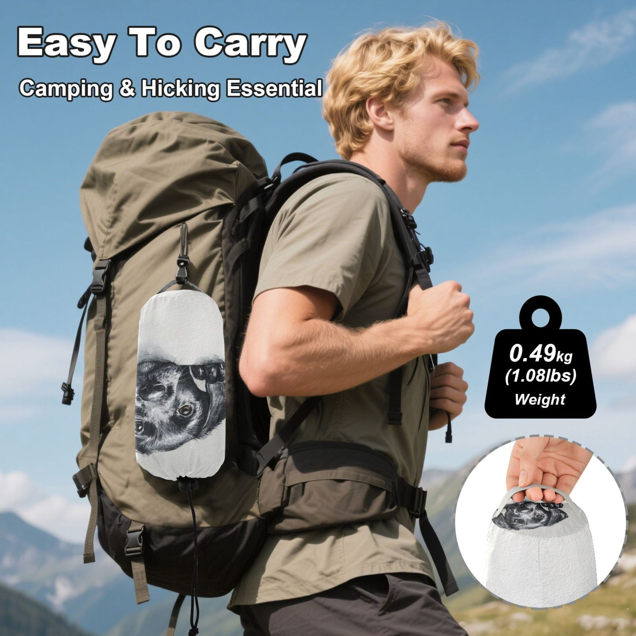 Hammock Camping Hammock Nylon Portable Hammock Travel Camping Hammock Adorable Small Black Dog