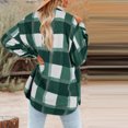 thumbnail image 4 of Turilly Womens Jackets Ladies Women Autunm and Winter Plaid Printed Long Sleeve Turn-down Collar Suit Cardigan Woolen Coat Tops, 4 of 6