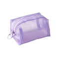 thumbnail image 2 of Transparent Mesh Storage Bag Portable Zipper Pouch Cosmetic Travel Organizer Breathable Lightweight Bag For Toiletries Stationery Accessories And Sundries, 2 of 7