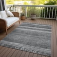 thumbnail image 5 of HomeRoots 622610 9 x 12 ft. Gray & Silver Aztec Washable Transitional Indoor & Outdoor Rectangle Area Rug, 5 of 9