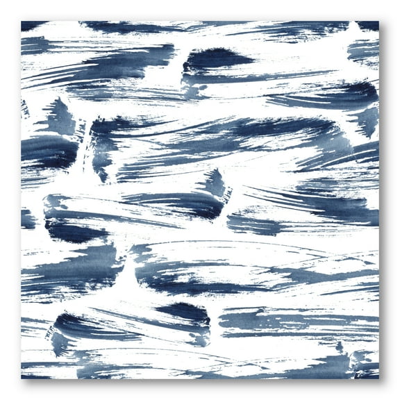 Designart ' Blue Abstract Aquatic Texture ' Modern Canvas Wall Art Print