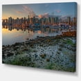thumbnail image 2 of Beautiful Sunrise at Vancouver Downtown - Seashore Canvas Art Print, 2 of 4