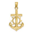 thumbnail image 3 of 10k Mariner Crucifix Pendant in 10k Yellow Gold, 3 of 3
