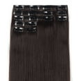 thumbnail image 3 of LELINTA 23" Long Straight Full Head Clip in Synthetic Hair Extensions Double Weft 7 Pieces 16 Clips 220g, 3 of 5