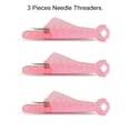 thumbnail image 4 of Ounissouiy Enhebrador de agujas, puntada de bordado, herramientas de enhebrado, forma de pez, cuero, inserción de hilo portátil, verde, 1 ud. Artesanía Rosado 3 PIEZAS Ounissouiy HA012325-05, 4 of 6