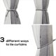 thumbnail image 4 of Paquete de 4 cuerdas para sujetar cortinas, sujetadores con ganchos de metal para tornillos, cordón de sujeción para cortinas finas o gruesas, 4 of 4