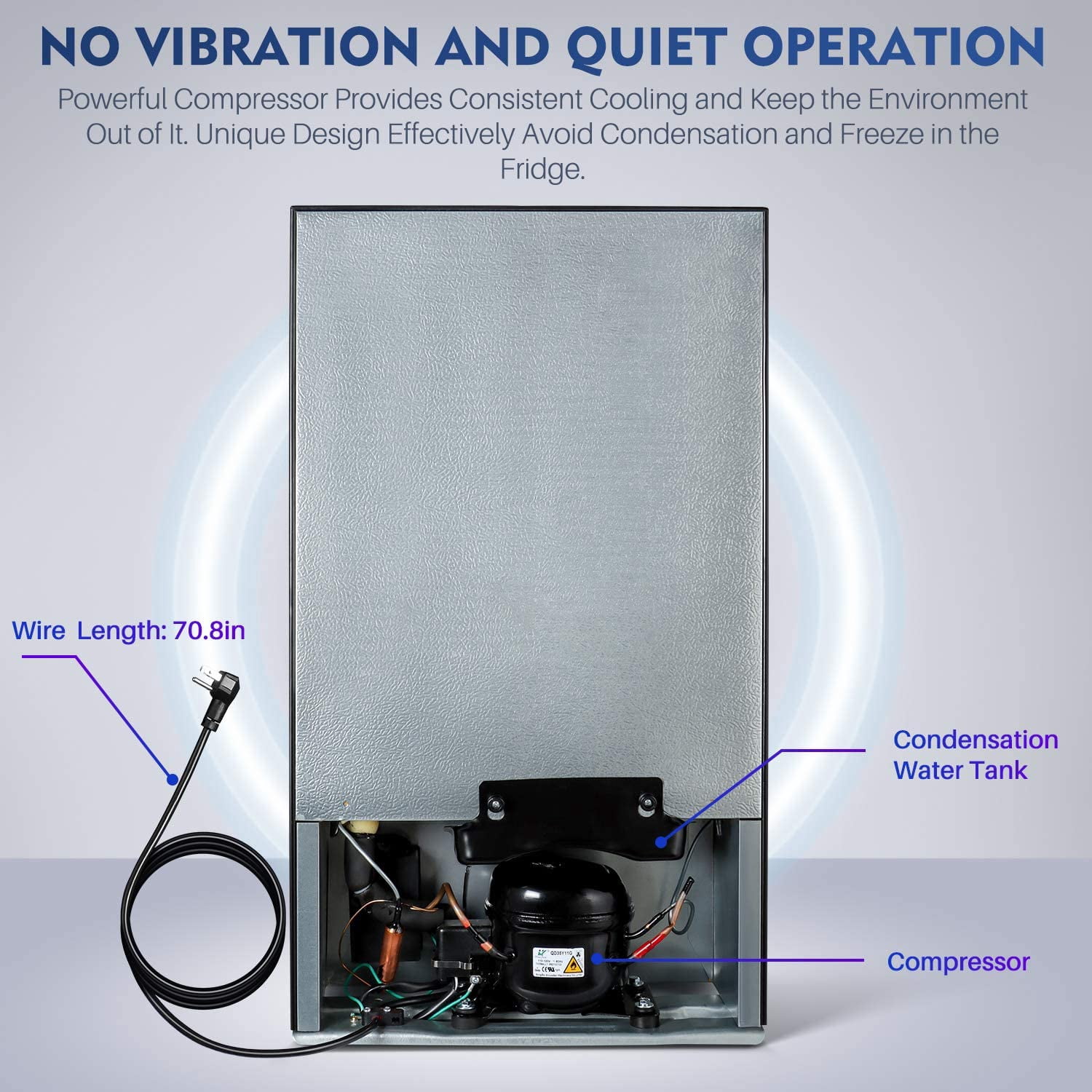 AstroAI Beverage Refrigerator 90 Liter/120 Can, Mini Fridge with Glass Door for Beer Soda or Wine, Drink Fridge for Office, Bar, Home