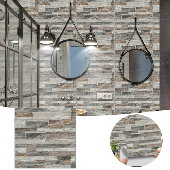 20 Pcs Tile Stickers Peel and Stick Wallpaper Self Adhesive Stick on Backsplash Decorative Wall Decals 4x4"