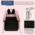 thumbnail image 4 of Baby diaper bag, backpack style diaper bag, baby travel bag, multi-functional waterproof baby bag with USB charging port and stroller straps,(Pink)., 4 of 6