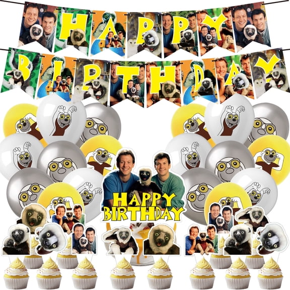 32 PCS For Zoboomafoo Movie Themed Party Decorations and Favors Set – Banner, 18 Balloons and 13 Cupcake Toppers for Celebration Birthday Parties Supplies