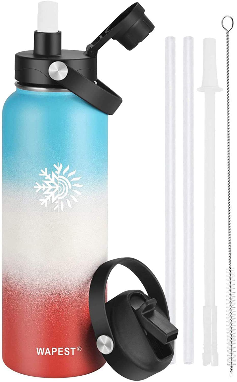 Smart Flask Stainless Steel Water Bottle Vacuum Insulated 18 oz  Straw Lid 