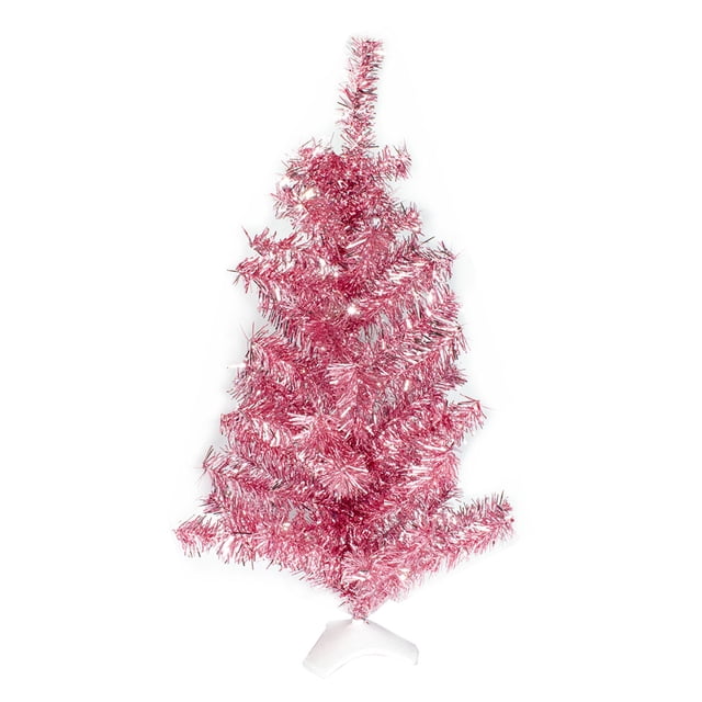 Arbolito Navideño 60 CM Rosa Naviplastic Arbol Navidad Para Escritorio