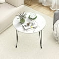 thumbnail image 3 of Harmijoy Table Basse en Faux Marbre, Table Basse Ronde avec Pattes en Métal, Table d'Appoint Moderne Table Basse Ronde pour Salon, Bureau, Balcon, 3 of 8
