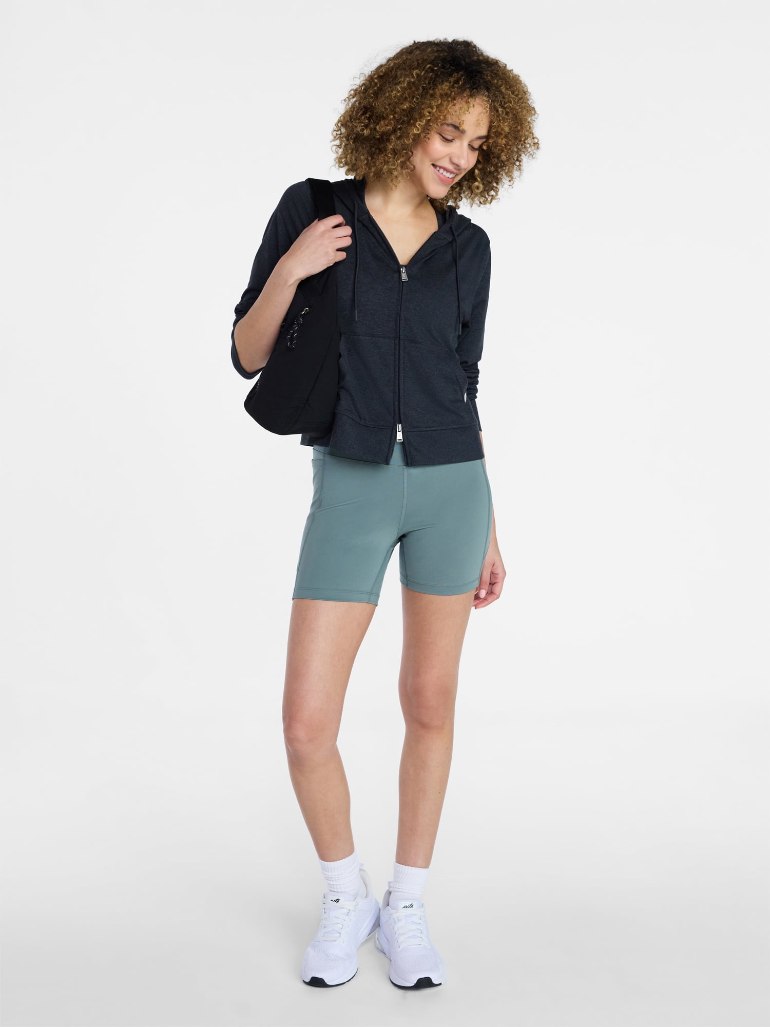 Athletic Works Women's High Rise Bike Shorts, 5" Inseam, Size XS-4X