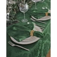 thumbnail image 3 of Newbridge Christmas Hunter Green Damask Barcelona Scroll 52 x 52 inch Square Fabric Tablecloth, 3 of 4
