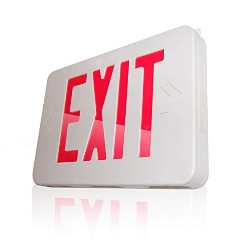 eTopLighting 4 Pack Exit Emergency LED Sign Battery Back-up Red Letter Light 