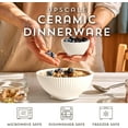 thumbnail image 6 of Maison Neuve Gianna 12-Piece Dinnerware Ceramic Serving Bowls Set, White, 6 of 9