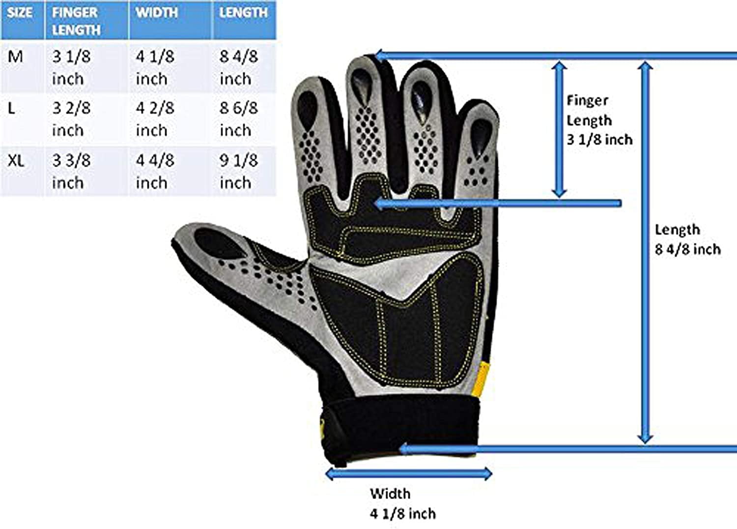 G & F Heavy Duty Safety Work Gloves, Abrasion-resistant