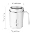 thumbnail image 4 of Taza de café aislada de 500 ml Taza de vacío de paja a prueba de fugas (blanco perla), 4 of 8