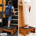 thumbnail image 6 of Step Stools for Adults, Heavy Duty Wooden Stepping Stool with Non-Slip Rubber Surface, One Step Stool for Adults Seniors, 450 LBS Capacity Bed Step Stool for High Beds, Bathroom, Bedroom, Kitchen, 6 of 7