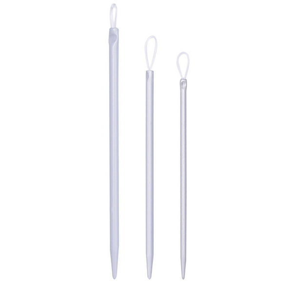 OULII 3Pcs Tapestry Needles Mixed Size Plastic Knitting Supplies for Hand Sewing Middle-aged and Elderly People
