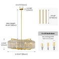 thumbnail image 5 of HOOMEDELIER 33.5" Modern Drum Crystal Chandelier Lighting with Glass Shade, 8-Light Gold Luxury Pendant Ceiling Light Fixture for Indoor, 5 of 10