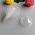 thumbnail image 5 of Embudo pequeño, mini embudos de plástico transparente de 1,9 pulgadas para líquido de llenado de botellas de laboratorio científico, aceites esenciales, perfume (paquete de 12), 5 of 5