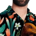 thumbnail image 5 of Platypus Men's Poplin Shirt, Casual Short Sleeve Printed Button Down Summer Beach Unisex Shirts, 5 of 6
