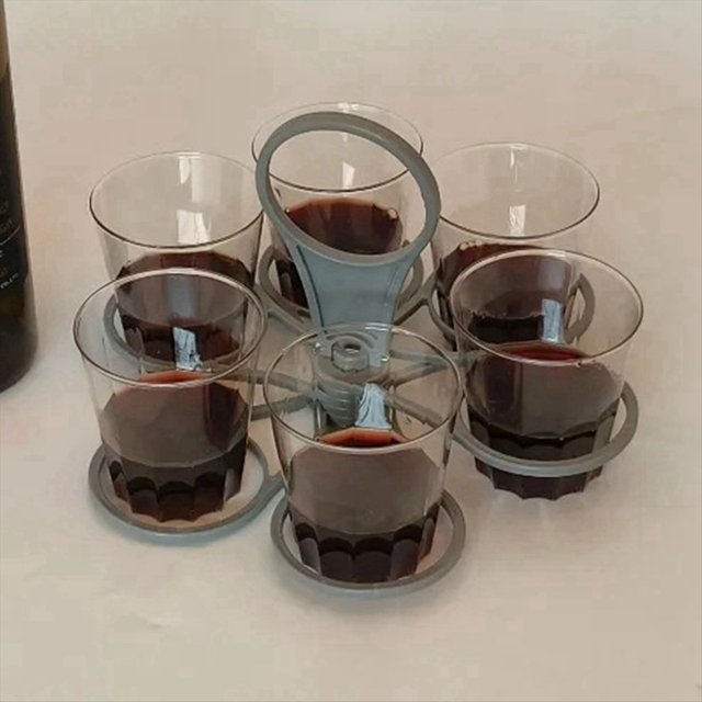 5 Piezas de de Café de Vidrio Portátil Giratoria Plegable, Soporte de de Plástico Portátil, Elevador de de 6 Palos.