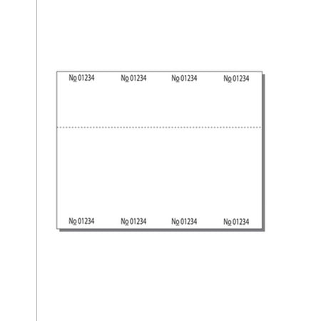 Numbered Ticket Sheets, 8.5"x 6.5", 4 Tickets Per Sheet, White Vellum - 250 Shts
