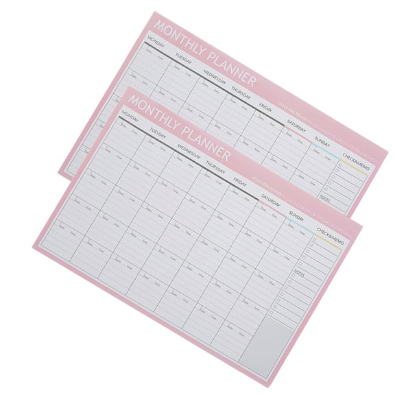 unbranded  2 Pcs Daily Notebook List Meeting Notepad Sticker Schedule Shopping Work