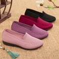 thumbnail image 6 of AUDeals Women Knitted Slip On Shoes, Round Toe Lightweight Comfortable Loafers, Breathable Mesh Walking Shoes (Pink, 8), 6 of 8
