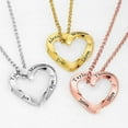thumbnail image 2 of Personalized Planet Women's Sterling Silver Engraved Family Name Twisted Heart Necklace, 2 of 2
