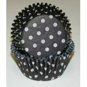 Black and White Polka Dot Cupcake Liners - Baking Cups -50pack