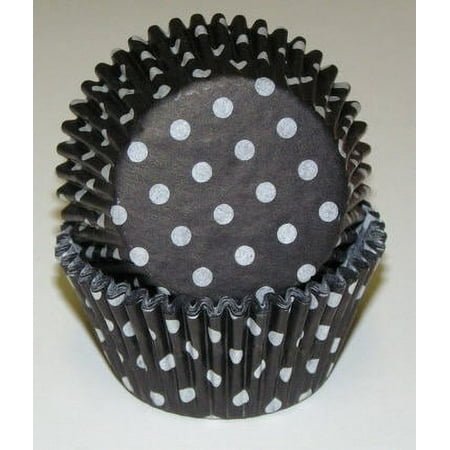 Black and White Polka Dot Cupcake Liners - Baking Cups -50pack