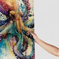 thumbnail image 3 of Chilfamy Octopus Watercolor Painting Printed Shower Curtain 100% Polyester Washable Chic Modern Bathroom Decor with Hooks 60x72, 3 of 7