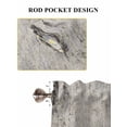 thumbnail image 6 of Gray Brown 2 Panel Kitchen Curtains for Windows, Vintage Shabby Texture Making Old Bathroom Privacy Curtain, Home Décor Window Treatment for Bedroom/Living Room 55"x45", 6 of 6