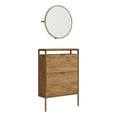 thumbnail image 6 of Pemberly Row Engineered Wood Shoe Organizer/Mirror in Natural Finish, 6 of 8