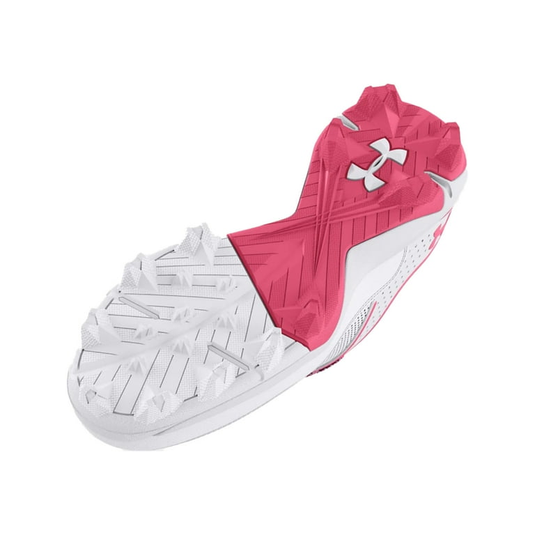 Under Armour Youth Glyde Rubber Molded Softball Cleats White