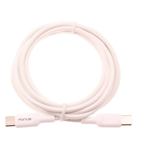 6ft Long Type-C Cable PD Fast Charger Cord for Motorola Moto G 5G (2022)/G 5G (2023)/5G (2024)/5G (2025) - Power Wire Sync (USB-C to USB-C) Chord White